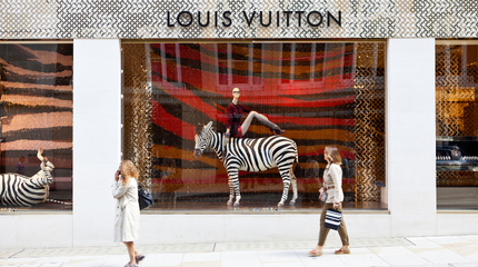 Louis Vuitton Flagship Store In Paris Stock Photo - Download Image